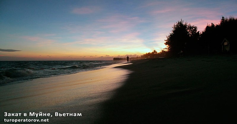 Закат на пляже в Муй Не - Фантьет, Вьетнам